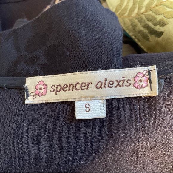 Spencer Alexis Small Asian Inspired Poly/Rayon/Silk Sheer Lacy Kimono Jacket - Picture 2 of 13